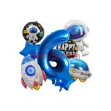Parti Station Astronot Uzay Roket Altı Yaş Doğum Günü Balon Set PSSPCEKNSPT