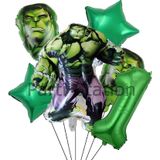Parti Station Avengers Hulk 1 Yaş Doğum Günü Balon Set Hulk Tema Doğum Günü Parti Balon Set