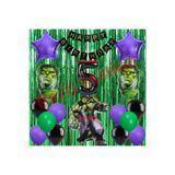 Parti Station Avengers Hulk 5 Yaş Balon Set Hulk Konsept Perdeli Doğum Günü Parti Balon Set