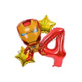 Parti Station Avengers Iron Man Konsept 4 Yaş Balon Set Demir Adam Konsept Doğum Günü Balon Set
