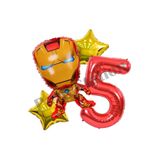 Parti Station Avengers Iron Man Konsept 5 Yaş Balon Set Demir Adam Konsept Doğum Günü Balon Set
