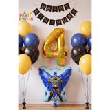 Parti Station Batman 4 Yaş Balon Set Batman Konsept Doğum Günü Balon Set