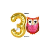 Parti Station Baykuş Gold 3 Yaş Balon Set PSBAYKUŞ-1