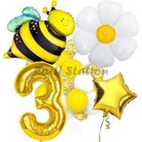 Parti Station Bee Arı ve Papatya Konsept 3 Yaş Balon Set Bee Arı ve Papatya Tema Parti Doğum Günü Parti Balon Set