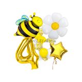 Parti Station Bee Arı ve Papatya Konsept 4 Yaş Balon Set Bee Arı ve Papatya Tema Parti Doğum Günü Parti Balon Set
