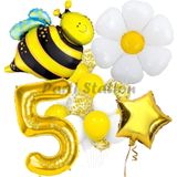 Parti Station Bee Arı Ve Papatya Konsept 5 Yaş Balon Set Bee Arı Ve Papatya Tema Parti Doğum Günü Parti Balon Set