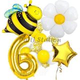 Parti Station Bee Arı ve Papatya Konsept 6 Yaş Balon Set Bee Arı ve Papatya Tema Parti Doğum Günü Parti Balon Set