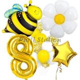 Parti Station Bee Arı Ve Papatya Konsept 8 Yaş Balon Set Bee Arı Ve Papatya Tema Parti Doğum Günü Parti Balon Set