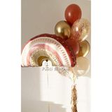 Parti Station Boho Gökkuşağı Balon Set Gökkuşağı Konsept Balon Buketi Bohem Doğum Günü Rainbow Balolon Set