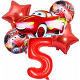Parti Station Cars Arabalar Şimşek Mcqueen Yarış Arabası Konsept 5 Yaş Balon Set Cars Arabalar Doğum Günü Set