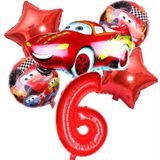 Parti Station Cars Arabalar Şimşek Mcqueen Yarış Arabası Konsept 6 Yaş Balon Set Cars Arabalar Doğum Günü Set