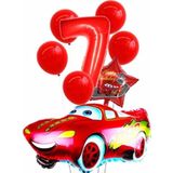 Parti Station Cars Arabalar Şimşek Mcqueen Yarış Arabası Konsept 7 Yaş Balon Set Cars Arabalar Doğum Günü Set