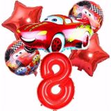 Parti Station Cars Arabalar Şimşek Mcqueen Yarış Arabası Konsept 8 Yaş Balon Set Cars Arabalar Doğum Günü Set