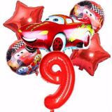 Parti Station Cars Arabalar Şimşek Mcqueen Yarış Arabası Konsept 9 Yaş Balon Set Cars Arabalar Doğum Günü Set