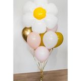 Parti Station Çiçek ve Bahar Konsept Papatya Balon Set Papatya Balon Buketi Daisy Balloon Doğum Günü Balon Set