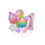 Parti Station Cupcake 1 Yaş Balon Set PSICECUP
