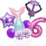 Parti Station Deniz Kızı Konsept 6 Yaş Balon Deniz Kızı Doğum Günü Set Yaş Balon Set