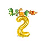 Parti Station Dinozor Gold 2 Yaş Balon Set PS-DİNO-A