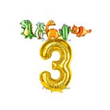 Parti Station Dinozor Gold 3 Yaş Balon Set PS-DİNO-A