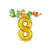 Parti Station Dinozor Gold 8 Yaş Balon Set PS-DİNO-A