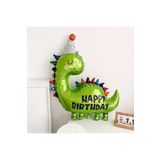 Parti Station Dinozor Happy Birthday Folyo Balon Sevimli Dinozor Konsept Doğum Günü Folyo Balon 1 Adet 89x86 cm