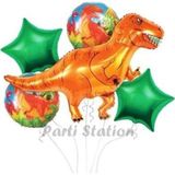 Parti Station Dinozor Konsept Turuncu T-Rex Dinozor Balon Set Dinosaur Balloon Birthday Party Set