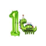 Parti Station Dinozor Yeşil 1 Yaş Balon Set PSHBDİNOY