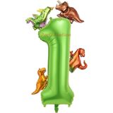 Parti Station Dinozor Yeşil 1 Yaş Doğum Günü Balon Set PSYSLDİNO