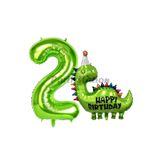 Parti Station Dinozor Yeşil 2 Yaş Balon Set PSHBDİNOY