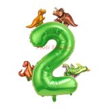 Parti Station Dinozor Yeşil 2 Yaş Doğum Günü Balon Set PSYSLDİNO