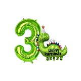 Parti Station Dinozor Yeşil 3 Yaş Balon Set PSHBDİNOY