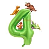 Parti Station Dinozor Yeşil 4 Yaş Doğum Günü Balon Set PSYSLDİNO