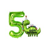 Parti Station Dinozor Yeşil 5 Yaş Balon Set PSHBDİNOY
