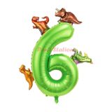 Parti Station Dinozor Yeşil 6 Yaş Doğum Günü Balon Set PSYSLDİNO