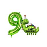 Parti Station Dinozor Yeşil 9 Yaş Balon Set PSHBDİNOY