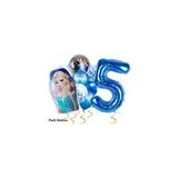 Parti Station Frozen Elsa 5 Yaş Mavi Balon Seti Karlar Ülkesi Konsept Doğum Günü Helyum Balon Buketi