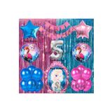 Parti Station Frozen Elsa Balon Set 5 Yaş Karlar Ülkesi Frozen Elsa Pembe Konsept Doğum Günü Parti Balon Set