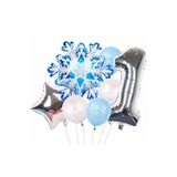 Parti Station Frozen Elsa Kar Tanesi Snowflake Temalı 1 Yaş Balon Seti Doğum Günü Dekorasyonu