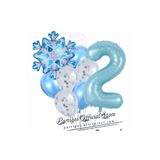 Parti Station Frozen Elsa Kar Tanesi Snowflake Temalı 2 Yaş Balon Seti Doğum Günü Dekorasyonu PSKISMBBMS