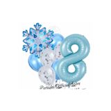 Parti Station Frozen Elsa Kar Tanesi Snowflake Temalı 3 Yaş Balon Seti Doğum Günü Dekorasyonu PSKISMBBMS