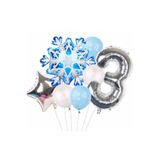 Parti Station Frozen Elsa Kar Tanesi Snowflake Temalı 3 Yaş Balon Seti Doğum Günü Dekorasyonu