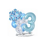 Parti Station Frozen Elsa Kar Tanesi Snowflake Temalı 4 Yaş Balon Seti Doğum Günü Dekorasyonu PSKISMBBMS