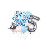 Parti Station Frozen Elsa Kar Tanesi Snowflake Temalı 5 Yaş Balon Seti Doğum Günü Dekorasyonu