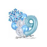 Parti Station Frozen Elsa Kar Tanesi Snowflake Temalı 7 Yaş Balon Seti Doğum Günü Dekorasyonu PSKISMBBMS