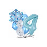 Parti Station Frozen Elsa Kar Tanesi Snowflake Temalı 8 Yaş Balon Seti Doğum Günü Dekorasyonu PSKISMBBMS