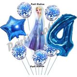 Parti Station Frozen Karlar Ülkesi Elsa Konsept Doğum Günü Balon Set 4 Yaş Elsa Karlar Ülkesi Balon Set