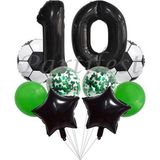 Parti Station Futbol Konsept 10 Yaş Balon Set Maç Konsept Doğum Günü Set Yaş Balon Set