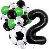 Parti Station Futbol Topu Maç 2 Yaş Balon Set Futbol Topu Maç Konsept Doğum Günü Set Yaş Balon Set