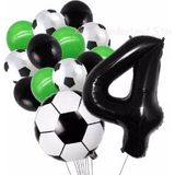 Parti Station Futbol Topu Maç 4 Yaş Balon Set Futbol Topu Maç Konsept Doğum Günü Set