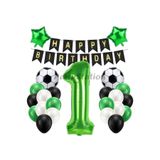 Parti Station Futbol Yeşil 1 Yaş Doğum Günü Balon Set PSYSLFUTBOL